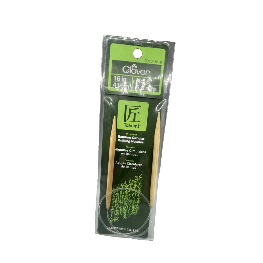 Takumi Clover‎ Bamboo Circular Knitting Needles 16" Size 6/4mm